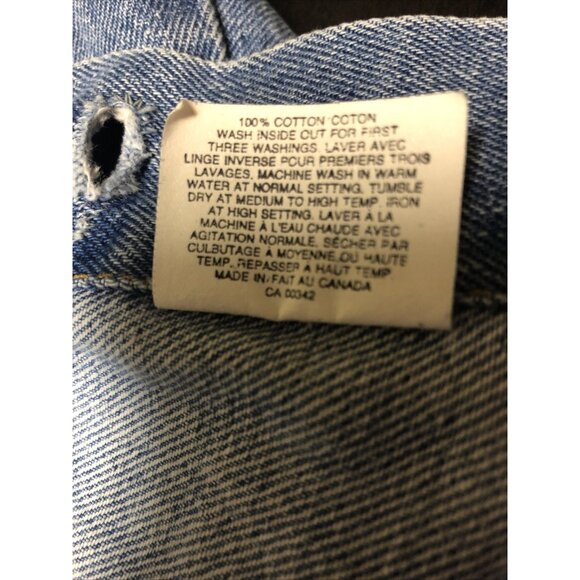 Levi Strauss Woman Large Denim Jacket Orange Tag Blue Trucker 75405 0212 - Picture 8 of 9